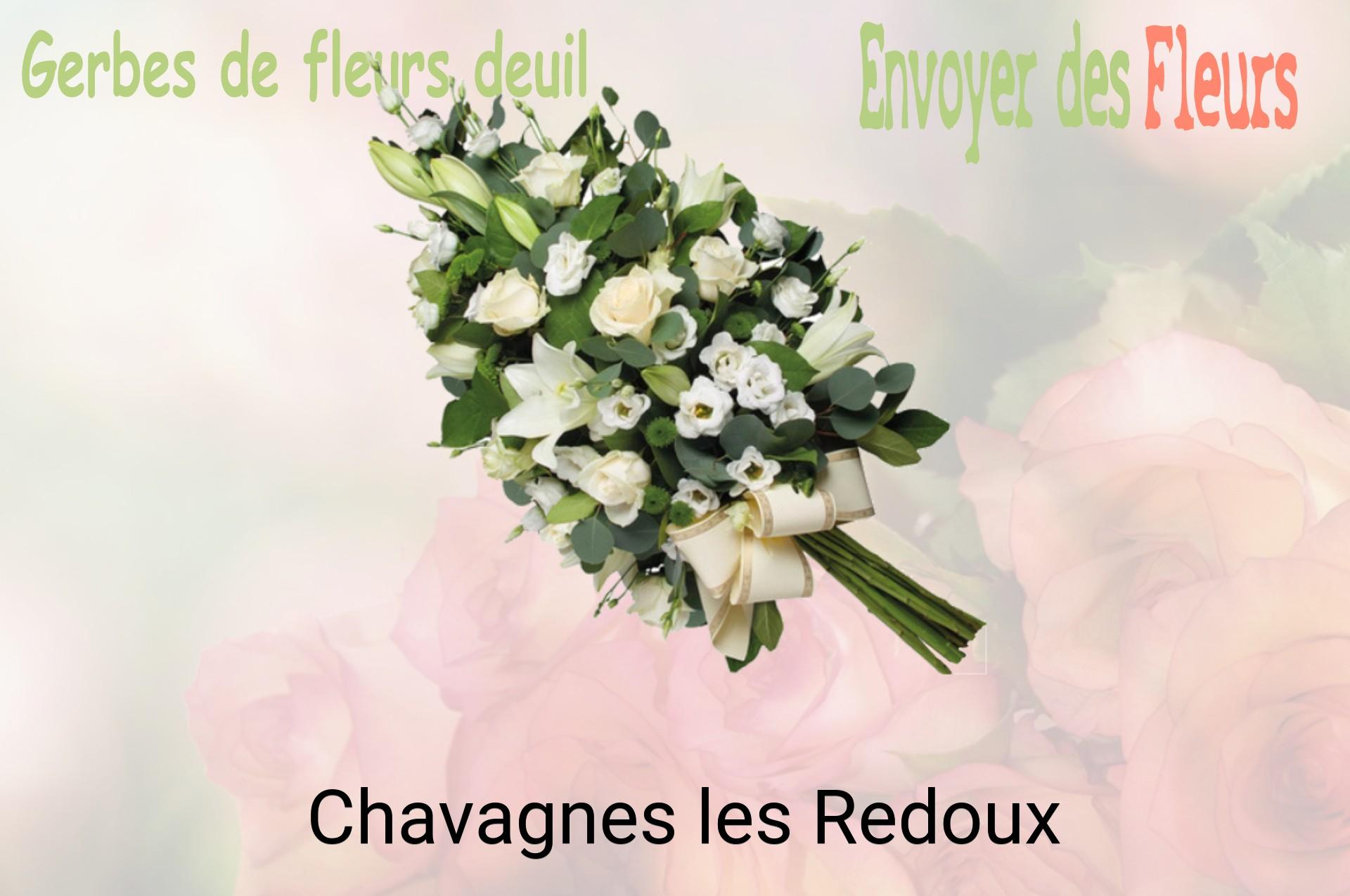 Gerbe de fleurs de deuil livrée à Chavagnes-les-Redoux
